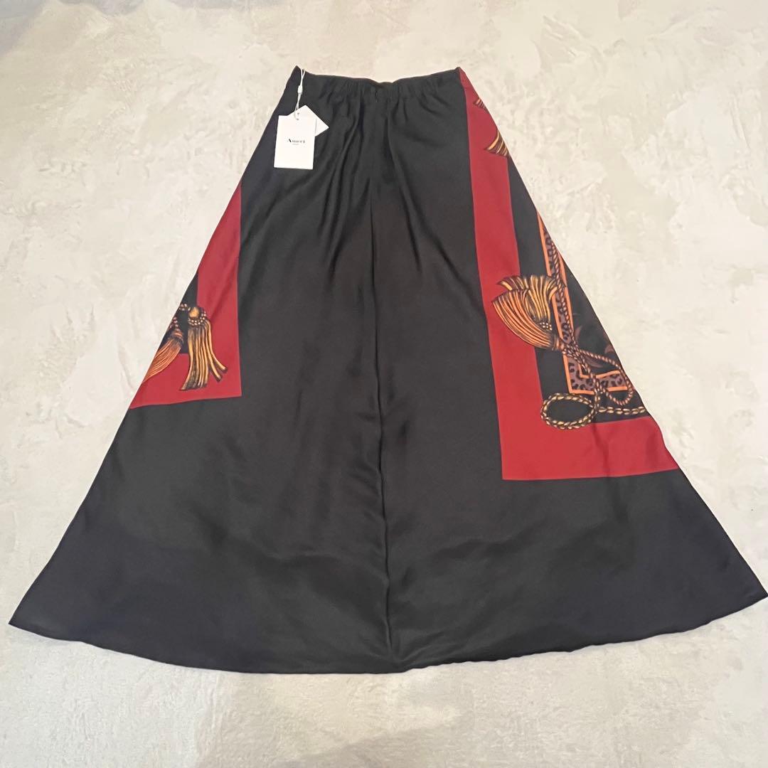 スカート ameri MEDI TWIN CHEETAH FAKE SCARF SKIRT