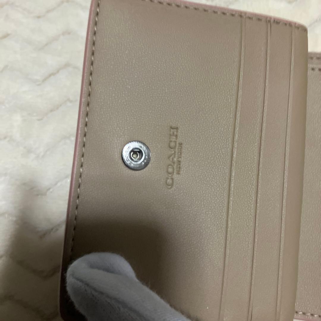 (美品) COACH コーチ　折り財布　二つ折り財布　CT980 ピンク