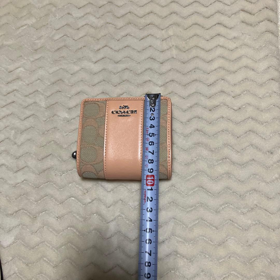 (美品) COACH コーチ　折り財布　二つ折り財布　CT980 ピンク