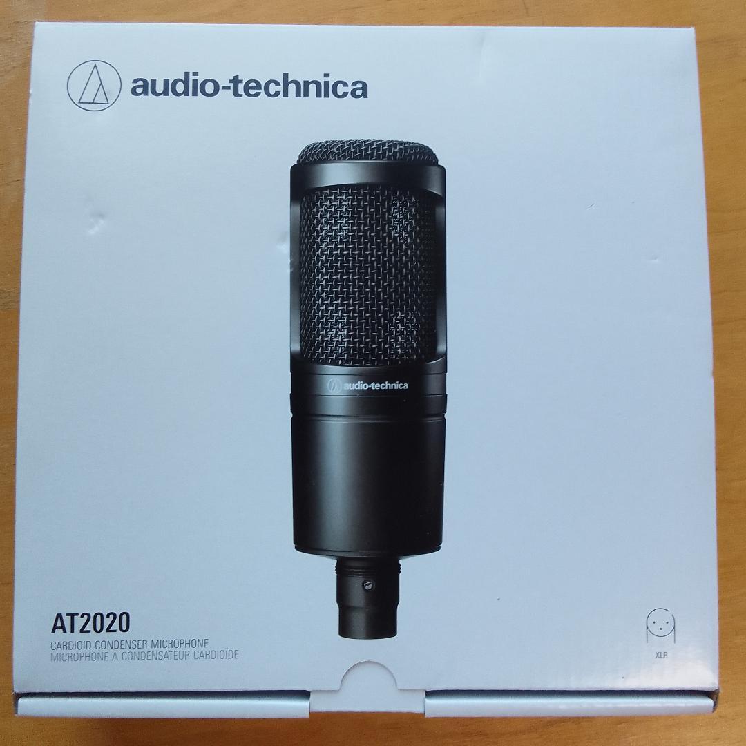 【Audio Technica】AT2020　コンデンサーマイク　黒　ブラック