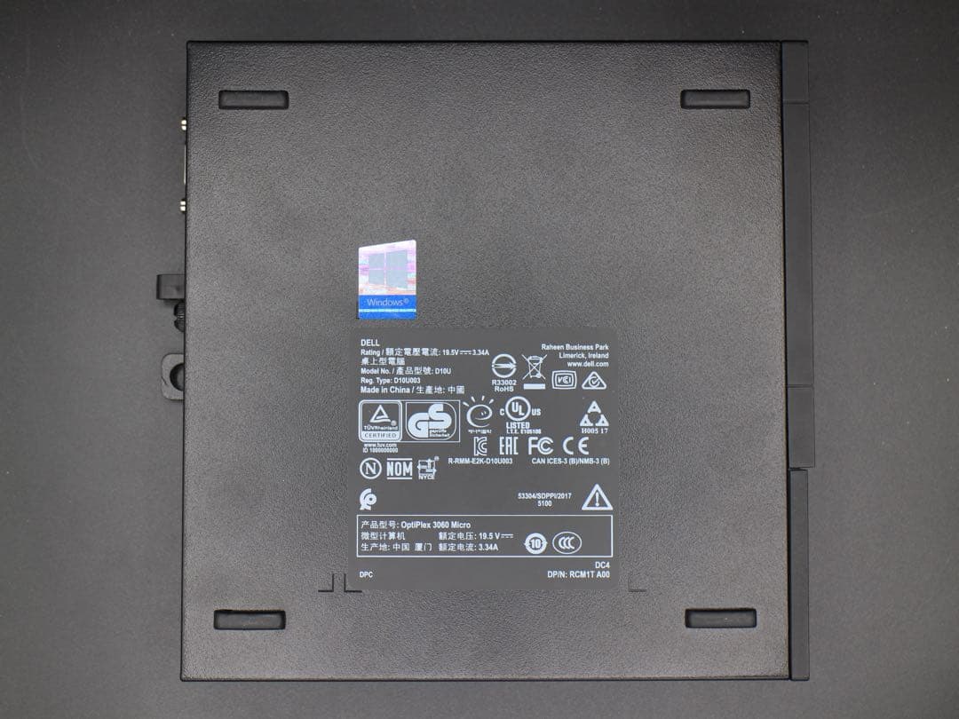 Dell OptiPlex 3060 Micro ベアボーン01