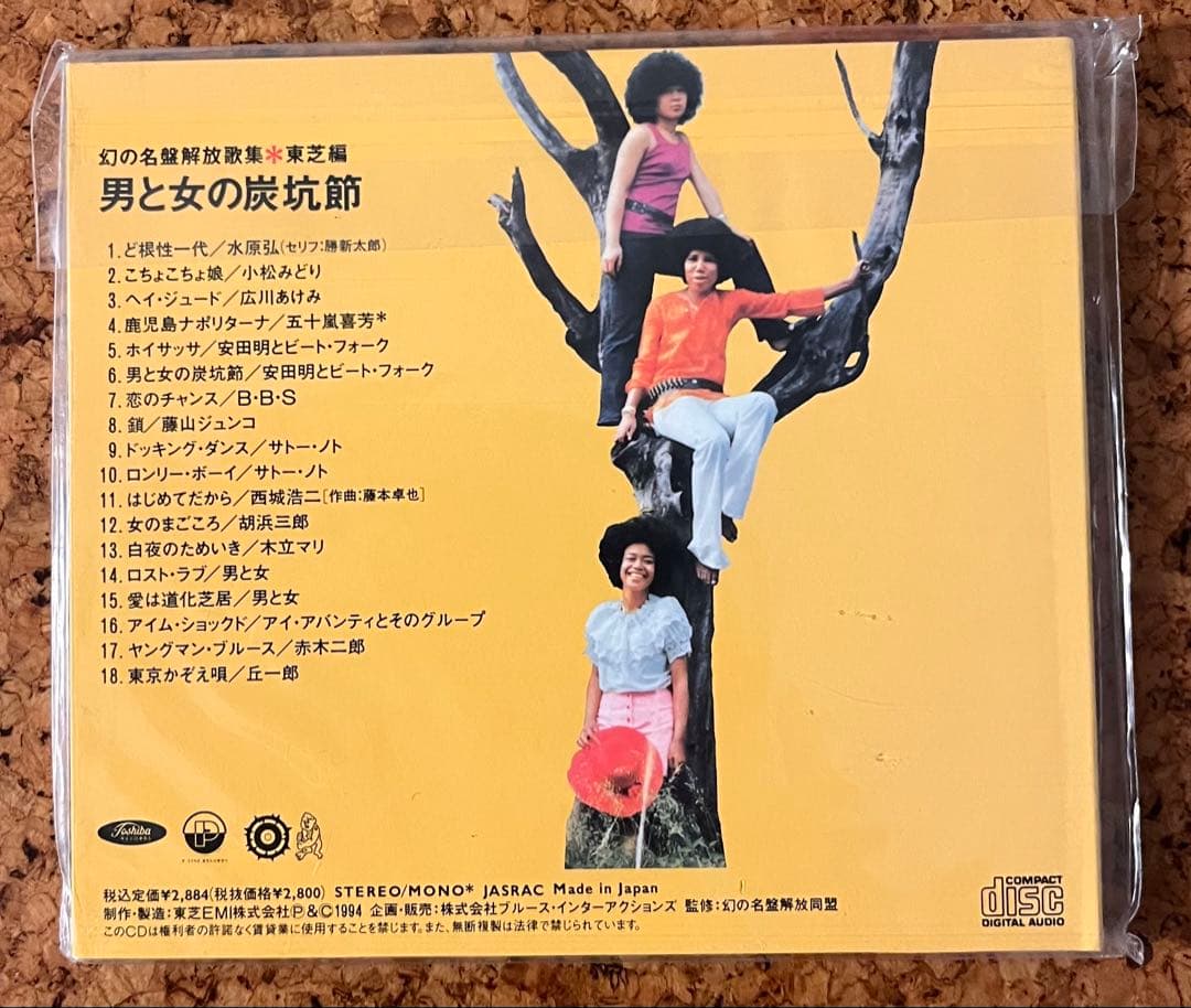 マニア向けレア盤・未開封CD「男と女の炭坑節 幻の名盤解放歌集 東芝編」