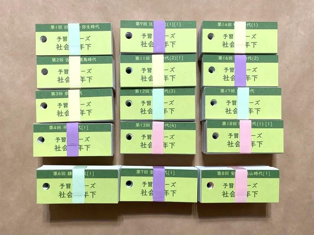 ★大特価★カット済【中学受験】社会 予習シリーズ5年下 暗記カード全単元 f