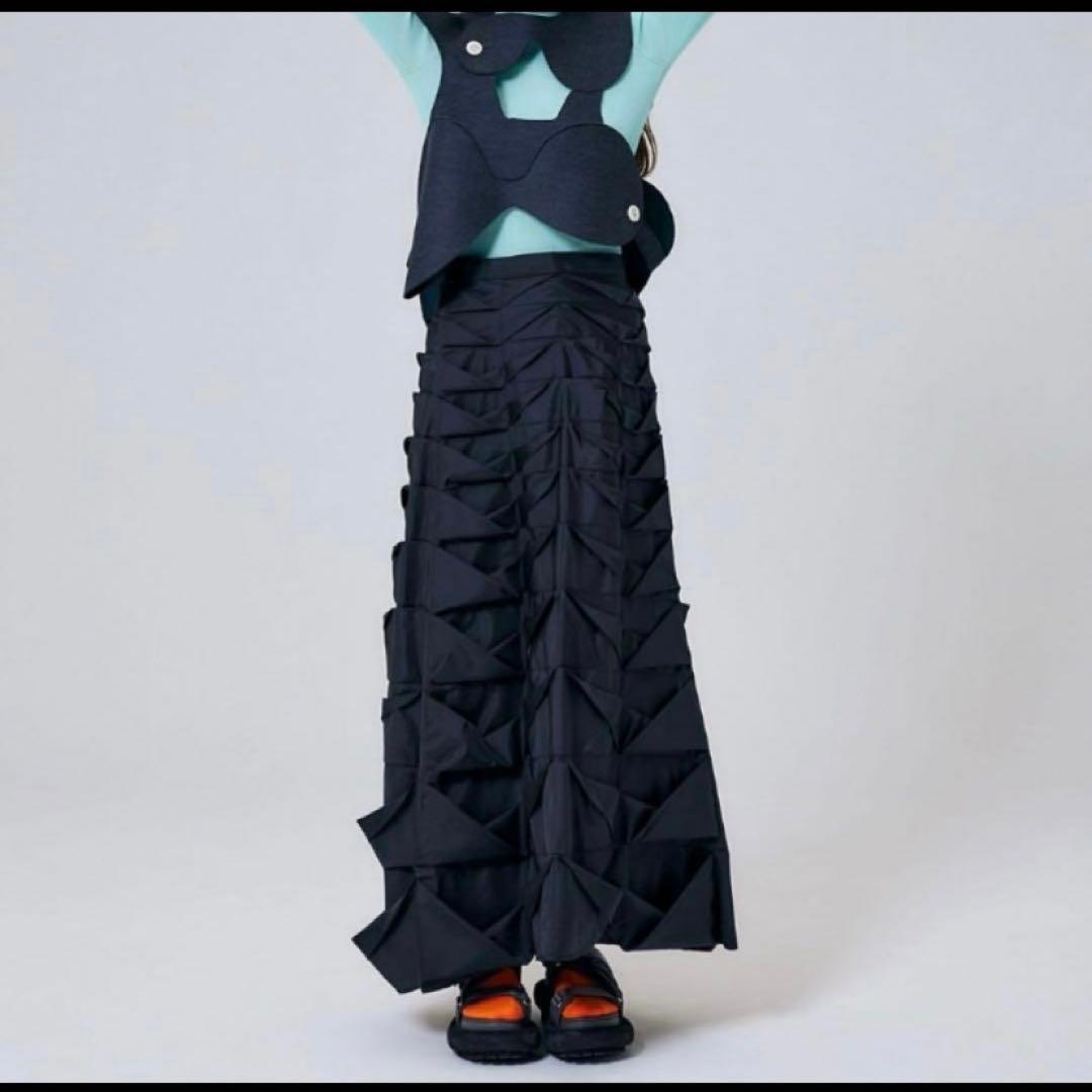 新品未使用　ENFÖLD エンフォルド　JAGGED SKIRT ブラック38