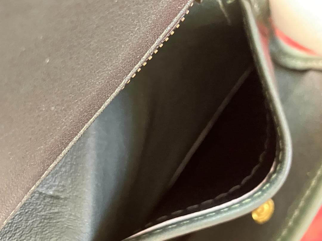 OLD COACH オールド コーチ クラブタンレザー 三つ折り財布 グリーン系