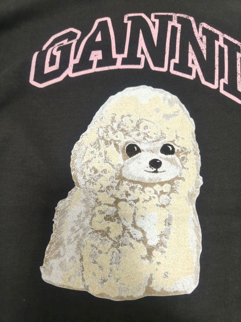 GANNI 半袖Tシャツ 犬のイラスト付き