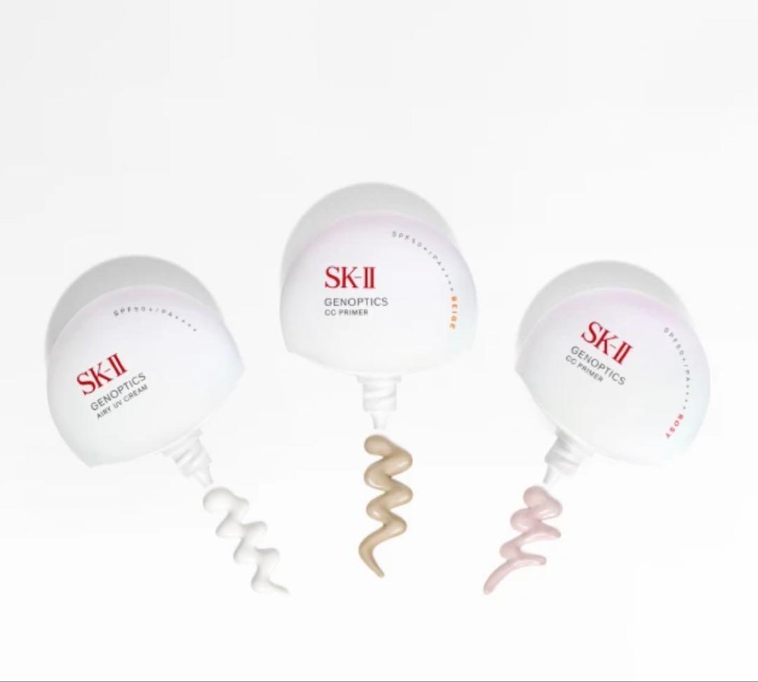 美品・中古☆ SK-II ジェノプティクス エアリー UV クリーム /ホワイト