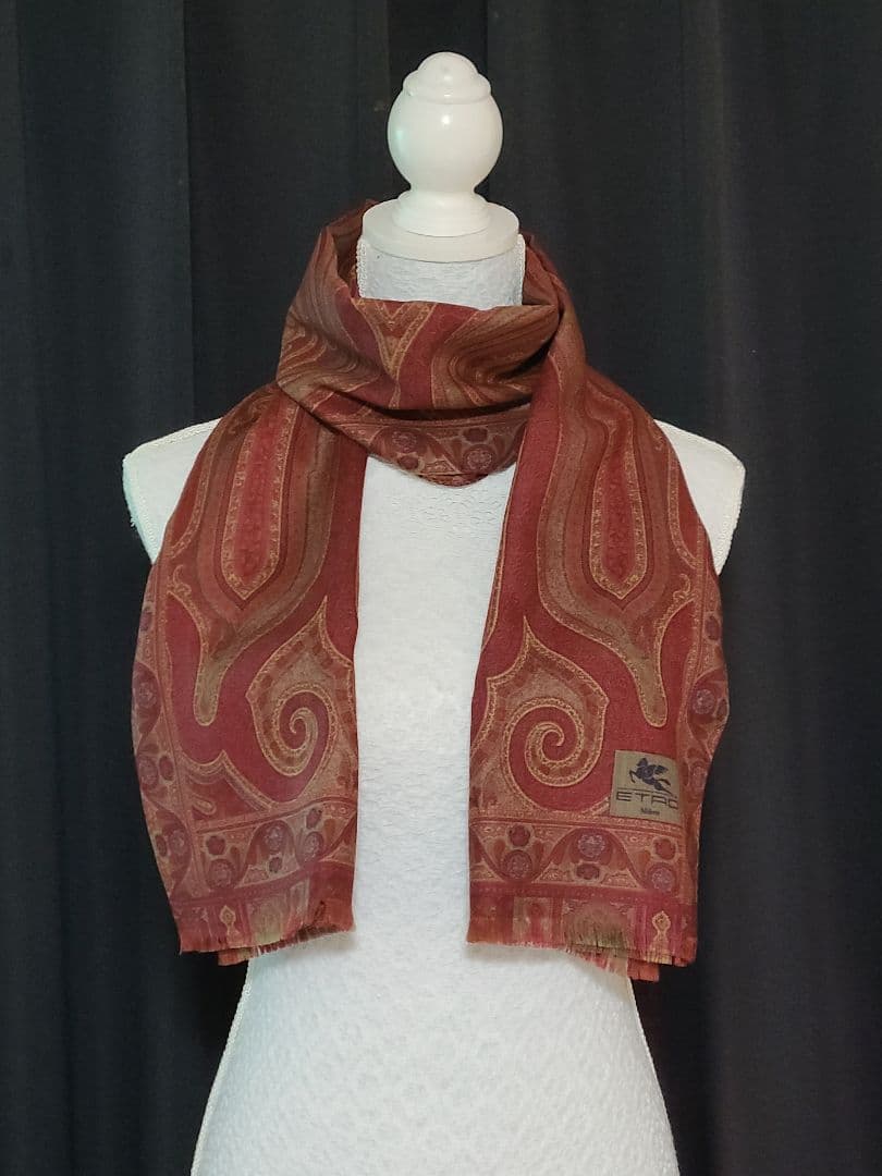 ETRO エトロ ペイズリー柄 ストール ショール スカーフ シルク混