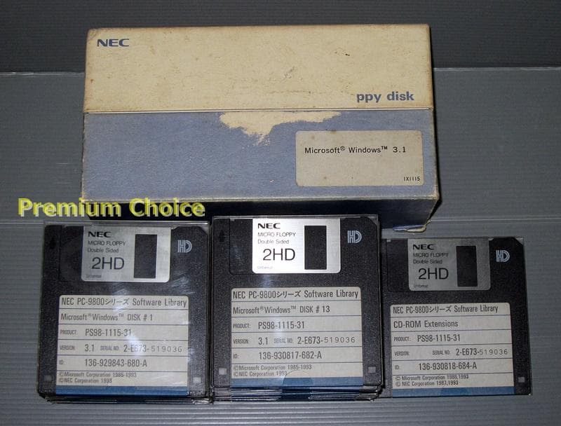 NEC PS98-1115-31 PC-98用 Windows 3.1 25枚組
